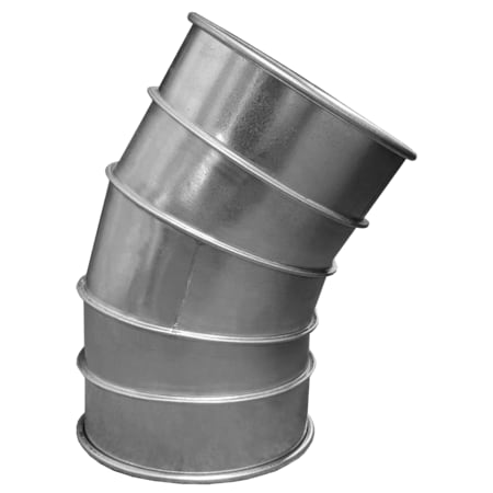 Us Duct Clamp Together 30 deg Elbow-1.5 CLR, 9" Dia, Glv, 12 GA REGS0930.G12